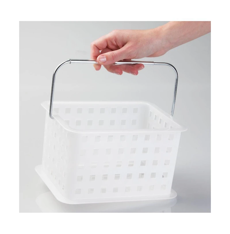 iDesign Stackable Shower Basket, Set of 3, Clear/Frost