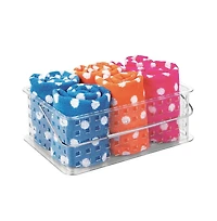 iDesign Large Stackable Shower Caddy Basket, Set of 3, Clear, Made in Usa