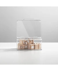 mDesign Plastic Playroom/Gaming Storage Organizer Box, Hinge Lid, 8 Pack, Clear, Usa Made