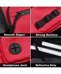 Running Chest Pack Lightweight: Outdoor Sports Vest Bag - Phone Holder Cycling Hiking Workout Skiing for Men Women(Red