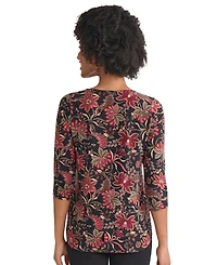 Jones New York Women's 3/4-Sleeve Knit Top