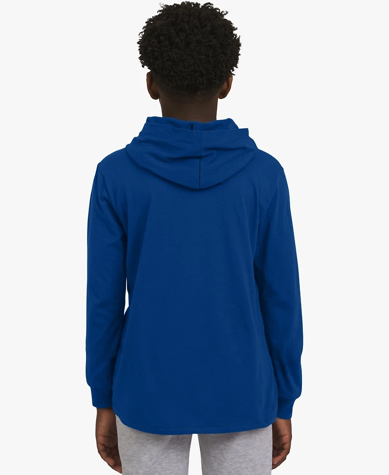 Champion Big Boys Signature Logo Long-Sleeve Hooded T-Shirt