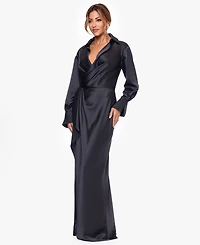 Xscape Petite Long Sleeve Shirt Dress