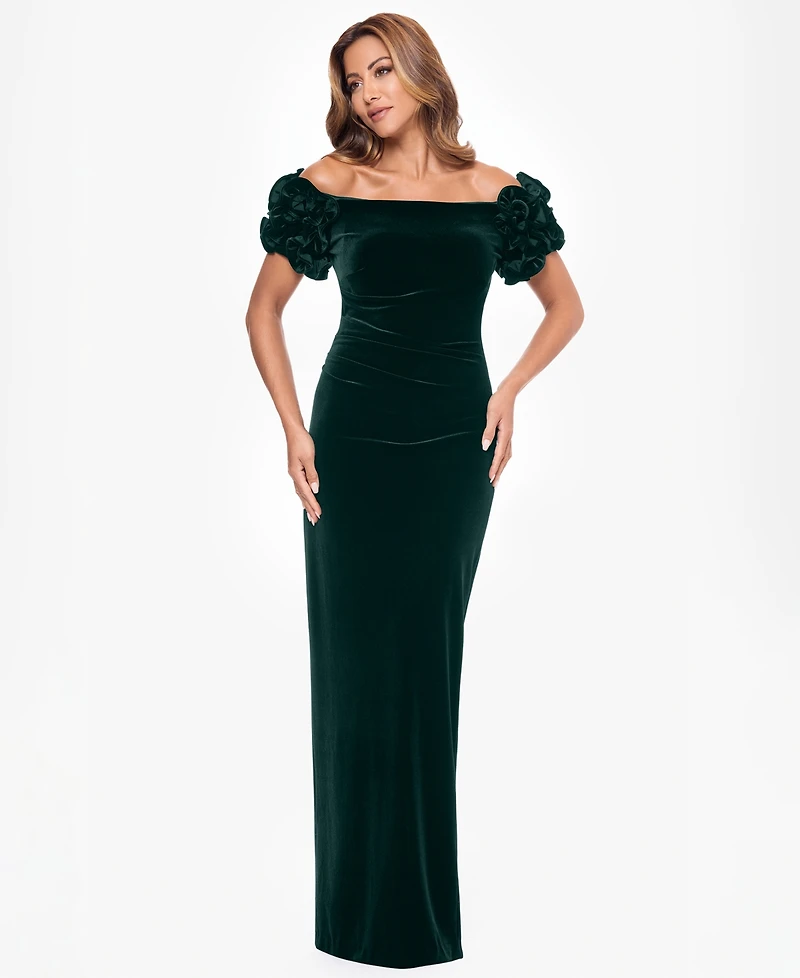 Xscape Women's Petite Sleeveless Maxi Dress