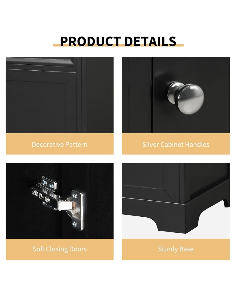 Casainc 20" Bathroom Vanity Cabinet With Sink, Soft-Close Door, Storage Rack, and Adjustable Shelf