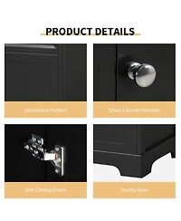 Casainc 20" Bathroom Vanity Cabinet With Sink, Soft-Close Door, Storage Rack, and Adjustable Shelf