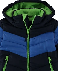 S Rothschild & Co Baby Boys 3-Piece Chevron Snowsuit Jacket, Ski Bib and Hat Set