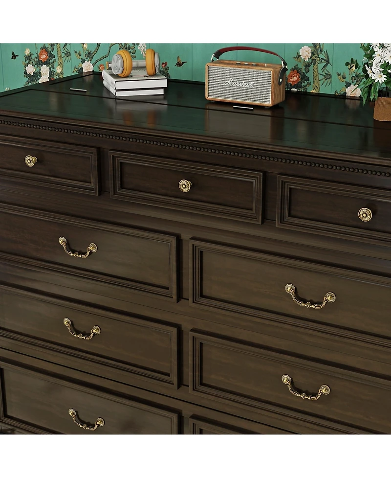 Livelylodge Murphy Bed Cabinet, Queen Cabinet Bed with Storage Drawers for Guest Room, Space Saving Murphy Bed Chest(No Mattress