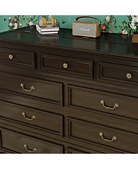 Livelylodge Murphy Bed Cabinet, Queen Cabinet Bed with Storage Drawers for Guest Room, Space Saving Murphy Bed Chest(No Mattress