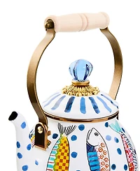 MacKenzie-Childs Go Fish Enameled Steel 2-Quart Tea Kettle