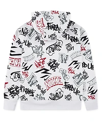 Nike 3BRAND by Russell Wilson Big Girls Graffiti-Printed Cropped Hoodie