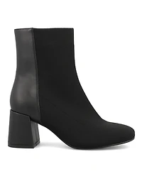 Mia Women's Bronwen Chic Contrast Block Heel Dress Booties