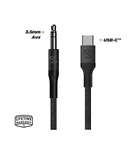 Scosche Braided Usb C to 3.5mm Aux Cable 4ft-Gray