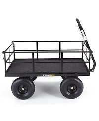 Gorilla Carts Steel Utility Cart, 9 Cubic Feet Garden Wagon with Removable Sides