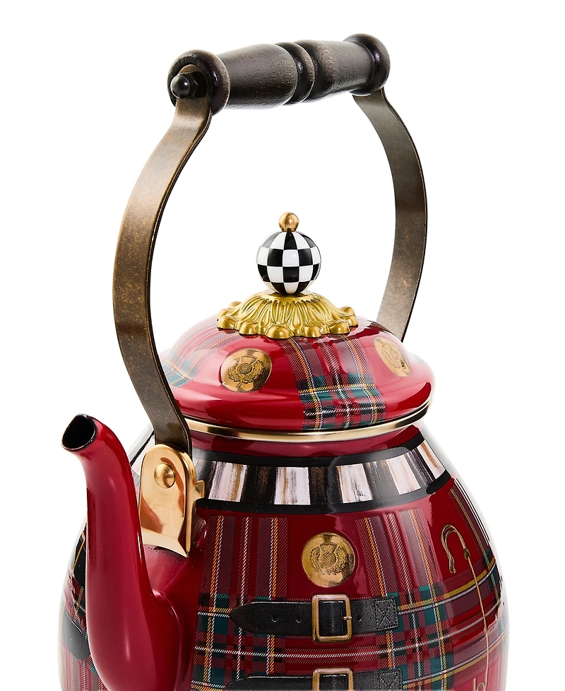 MacKenzie-Childs The Kilted Enameled 2-Quart Tea Kettle