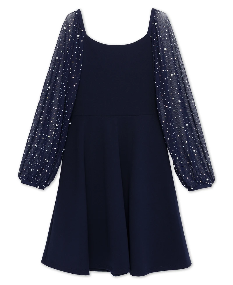 Speechless Big Girls Knee Length Long Sleeve Round Neck Dress