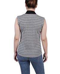 Ny Collection Petite Sleeveless Scarf Top