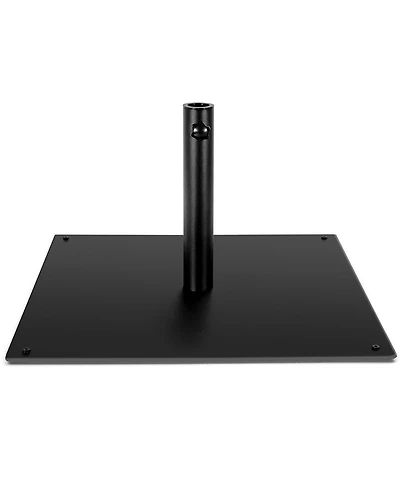 Costway 25'' Square Patio Umbrella Base Weighted 42 Lbs Outdoor Market Stand Footpads