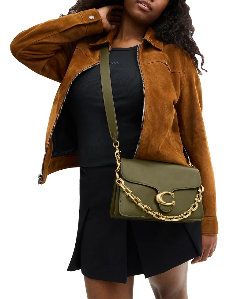 Coach Chain Tabby Leather Small Shoulder Bag