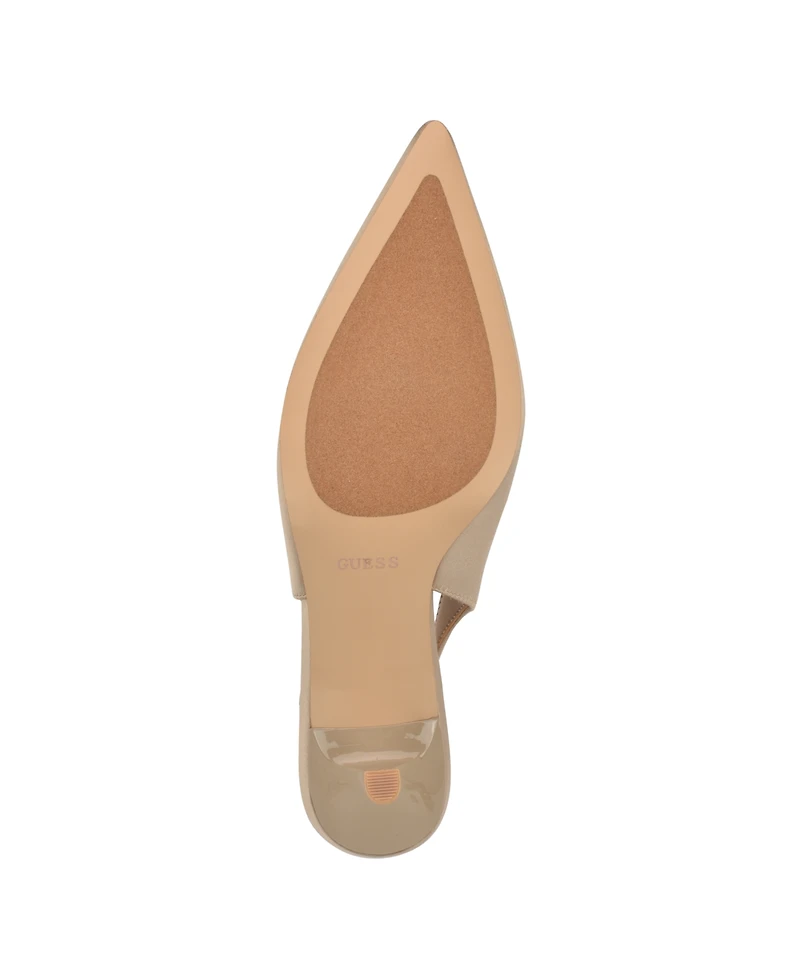 Guess Women's Yannick Embellished Kitten Heel Slingback Pumps