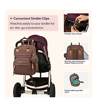 BabbleRoo Toddler Diaper Bag Backpack Stylish 26L Hands Free with Changing Pad, Stroller Straps & Water-Resistant, Safari, Large