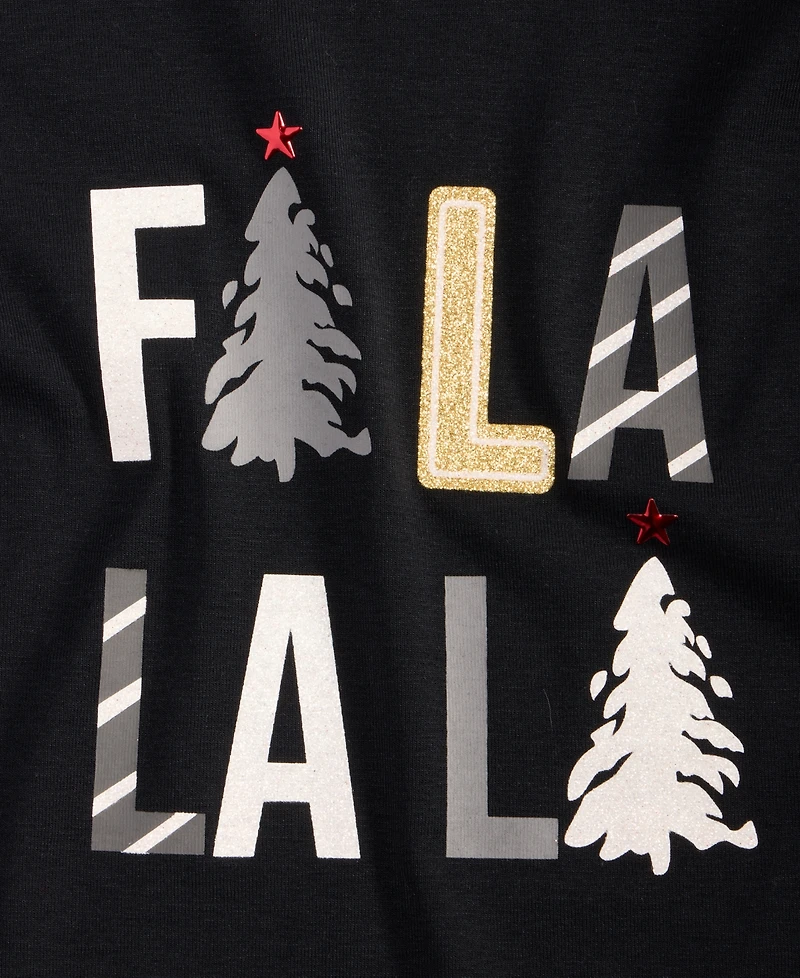 Holiday Lane Petite Fa La La La Long-Sleeve Tee, Macy's Exclusive