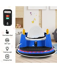 Akiudex 12V Bumper Car Ride On Toy with Remote and Music for Kids Ages 2 to 5