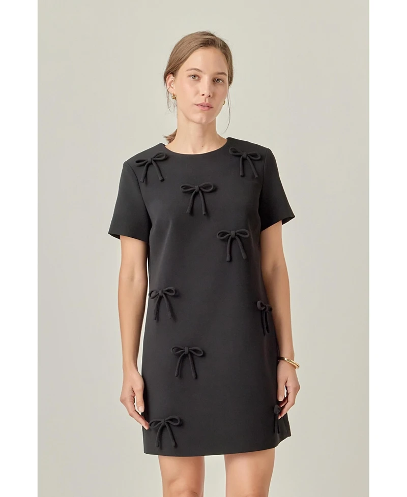 English Factory Women's Bow Detailed Mini Dress