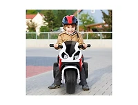 Akiudex Kids 3 Wheel Ride On Motorcycle with Music and Headlights