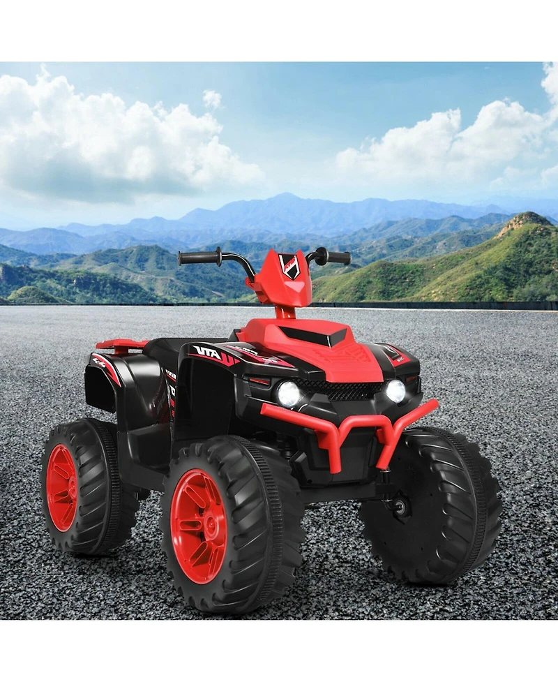 Akiudex Kids Electric Ride On Atv with Music Lights and Slow Start