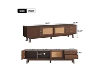Casainc Modern Storage Cabinet Farmhouse Tv Stand with Sliding Doors and Drawer
