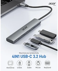 Acer Usb-c Hub, 10Gbps Type-c Splitter with 4 Usb-c 3.2 Ports