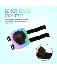Gyroshoes Color Gradient Adjustable Bike Helmet with Knee and Elbow Pads