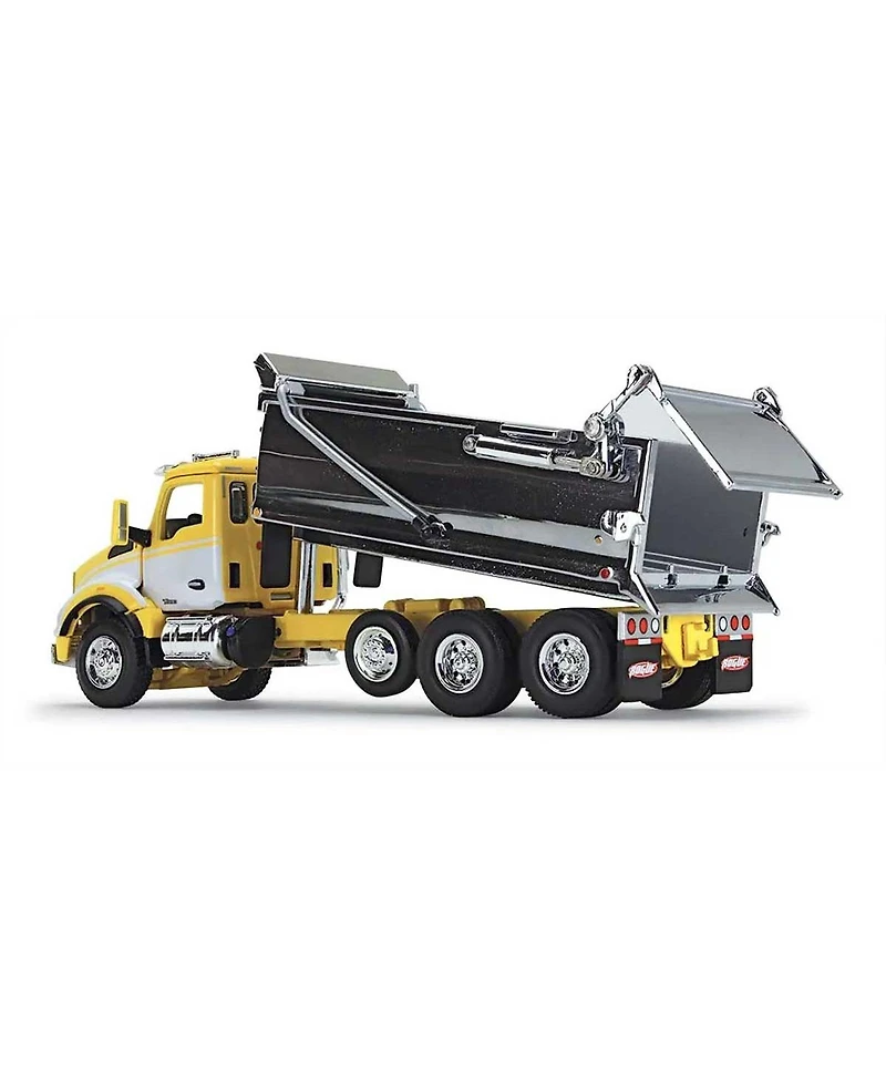 First Gear Dcp 1/64 Yellow, White & Chrome Kenworth T880 Rogue Dump