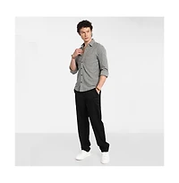 Campus Sutra Men's Moon Grey Pinstriped Shirt