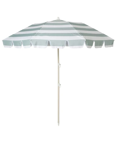 Sunnylife Compact Beach Umbrella: La Palma Sage Stripe