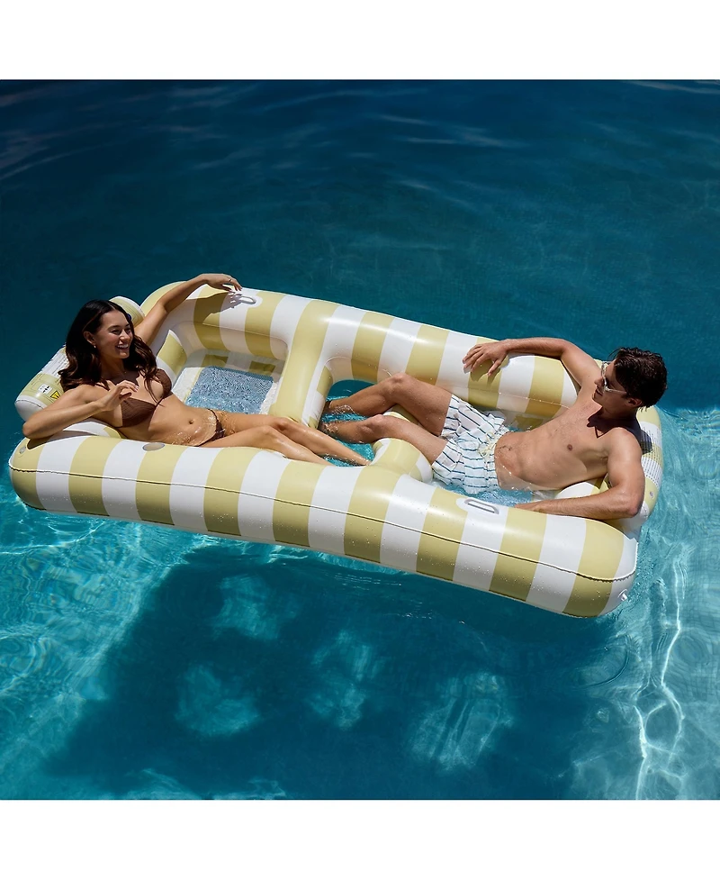 Sunnylife Luxe Twin Hammock Float: Casa Sand Stripe