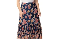 Kiyonna Plus Isla Tiered Mesh Maxi Skirt