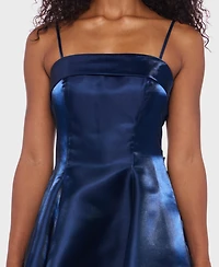 Alex & Sophia Juniors' Square Neck Short Dress