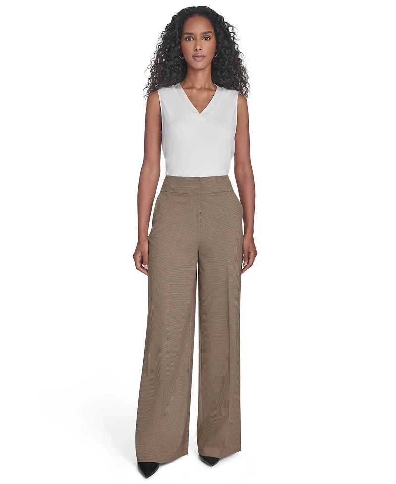 Calvin Klein Women's Novelty Check Mid-Rise Pants