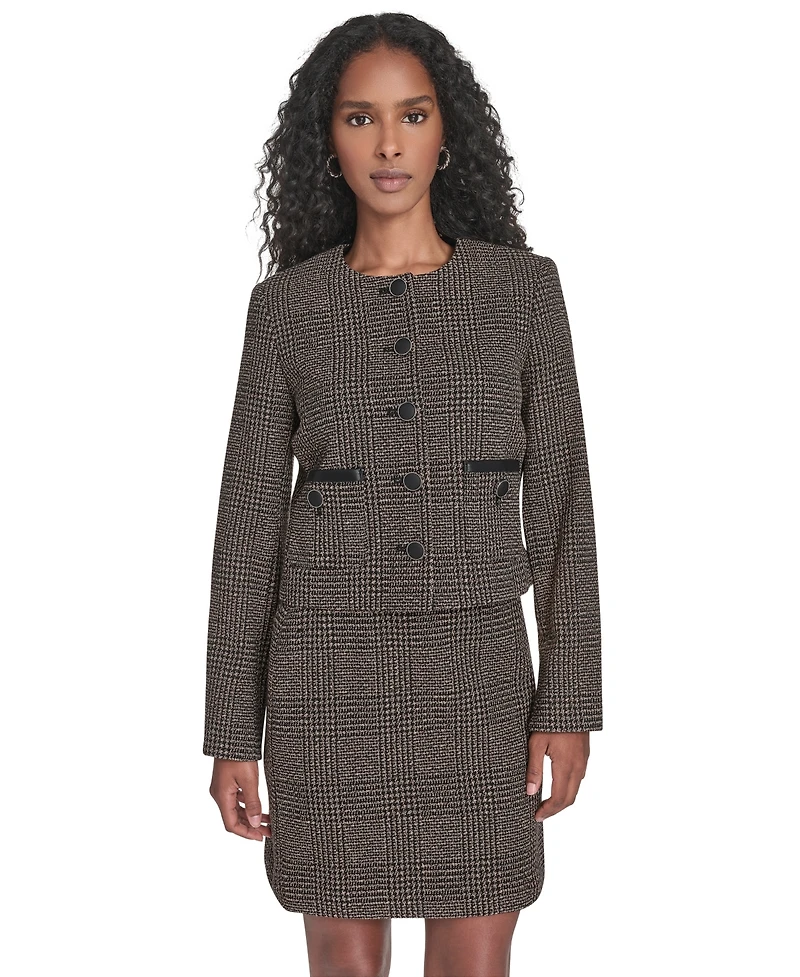 Calvin Klein Women's Novelty Button Front Jacket