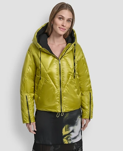 Dkny Women's Cropped Puffer Jacket