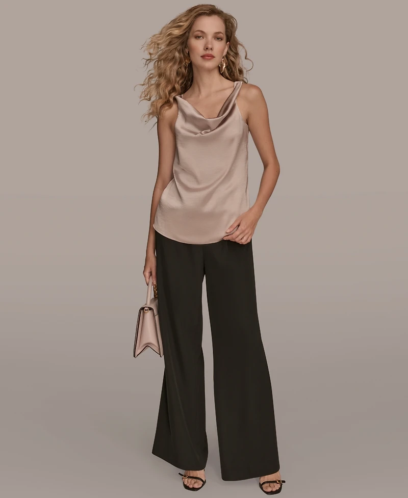 Donna Karan New York Women's Charmeuse Cowl Neck Tank Top