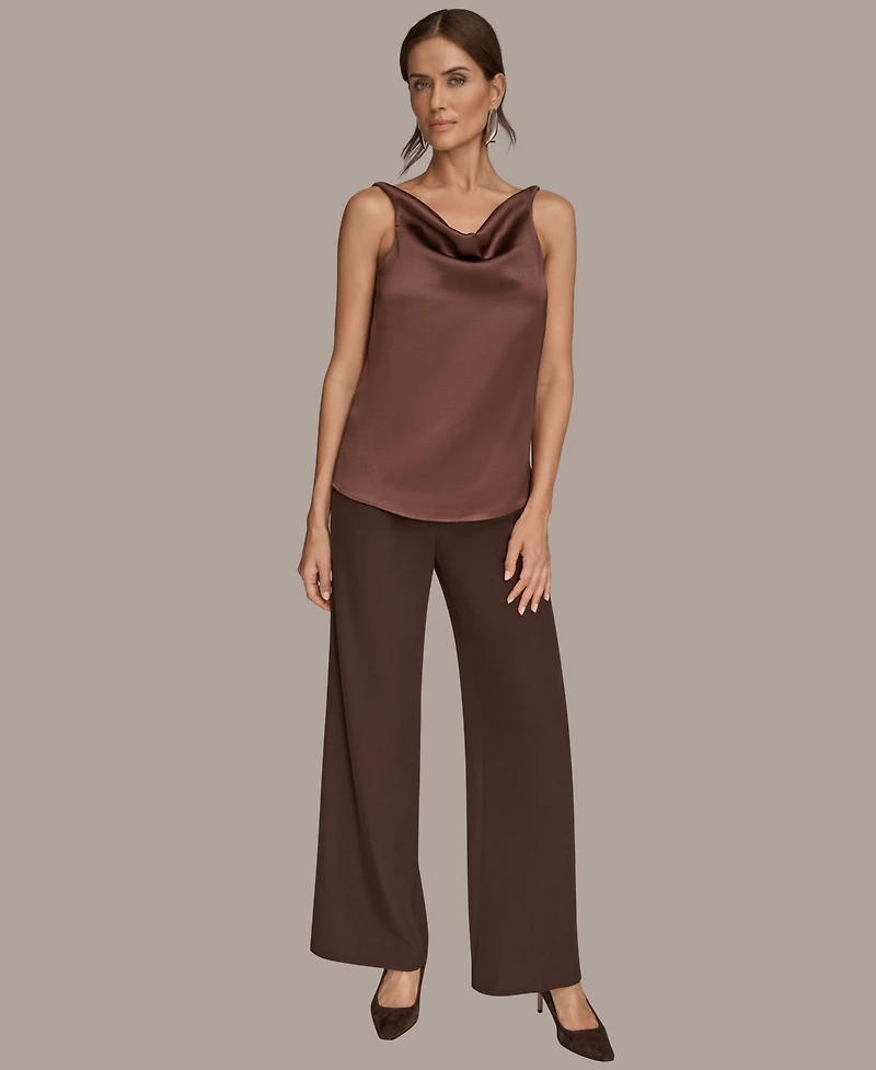 Donna Karan New York Women's Charmeuse Cowl Neck Tank Top