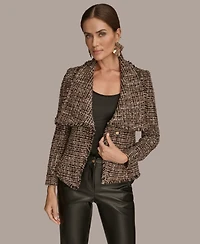 Donna Karan New York Women's Belted Tweed Blazer