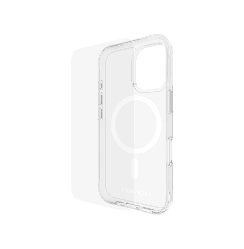 Case-Mate Protection Pack Tough MagSafe Case and Glass Screen Protector for Apple iPhone 16