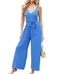 Cupshe Women's Sleeveless Wide-Leg Belted Jumpsuit