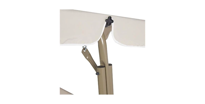 Slickblue Patio Deck Glider Swing with Canopy for Outdoor Porch Seating and Shade