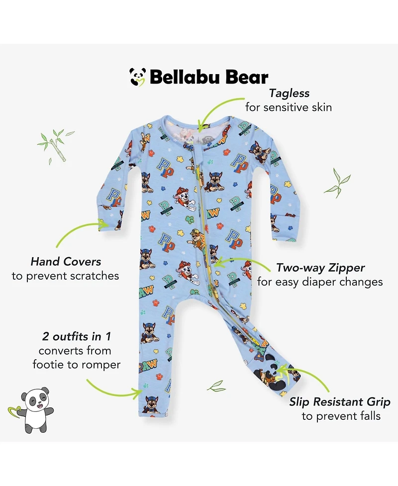 Bellabu Bear Unisex Paw Patrol: Varsity Convertible Footie