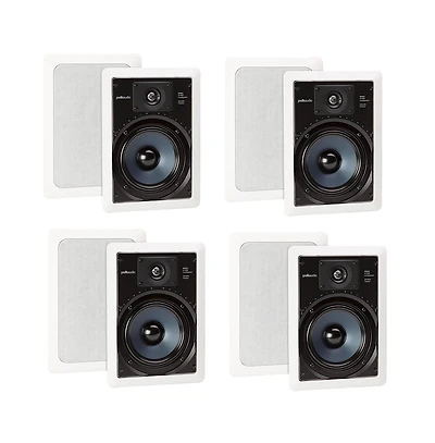 Polk Audio RC65i 2 Way In Wall Speakers - 4 Pack (White)